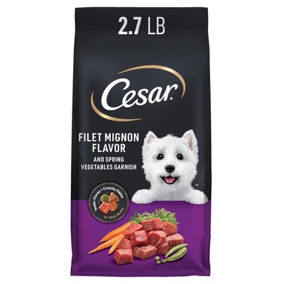 Small Breed Dry Dog Food for Small Dogs, Filet Mignon Flavor and Spring Veget...