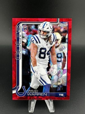 Topps 2025 Chrome Sapphire Tyler Warren Colts Rookie Red /5 RC SSP