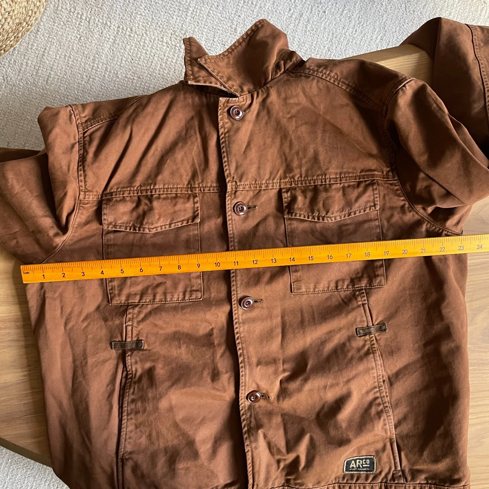 Atlantic Rancher Boatyard Cruiser Jacket Mens L Tobacco Cotton Chore Pristine - product detail image 9