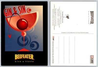 Continental Beefeater Gin Sin Cocktail Postcard
