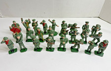 25 Vintage Group of Hand Painted Lead Toy Soldiers w/ Many Different Poses
