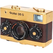 Rollei 35S GOLD Vintage antique Box / Wooden case / Pouch / Front cap