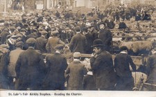 KIRKBY STEPHEN, WESTMORLAND. ST.LUKE'S FAIR. SHEEP MARKET. REAL PHOTO POSTCARD