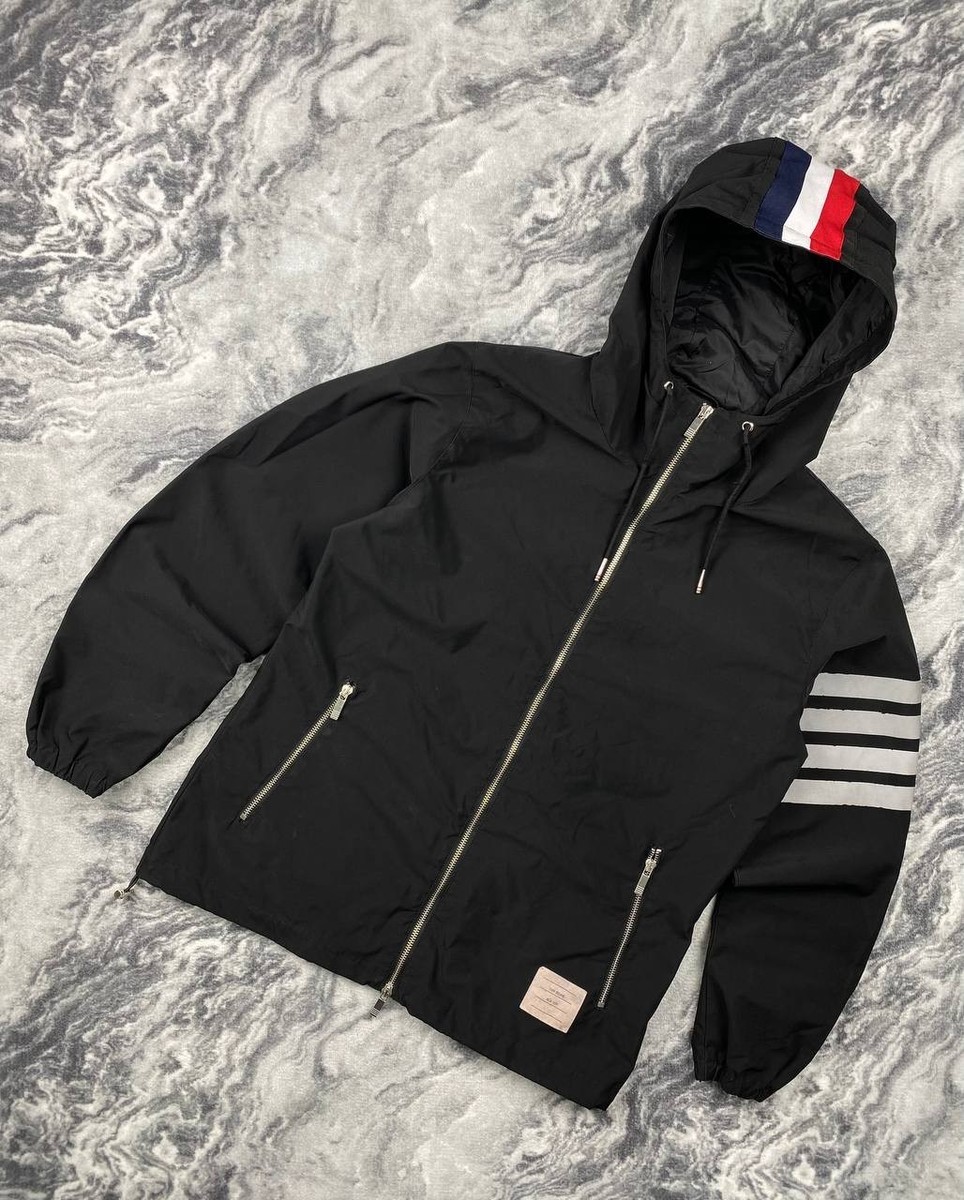 Thom Browne Windbreaker Nylon Jacket Men Size 3 Black | eBay