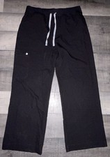 FIGS ISABEL NURSE HIGH RISE WIDE LEG BLACK SCRUB PANTS WOMENS XL NWOT AS IS