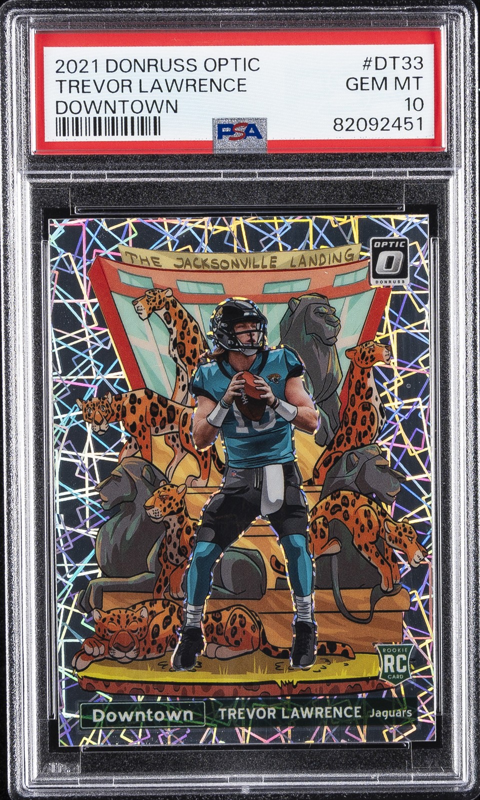 2021 PANINI DONRUSS OPTIC DOWNTOWN #DT33 TREVOR LAWRENCE PSA 10