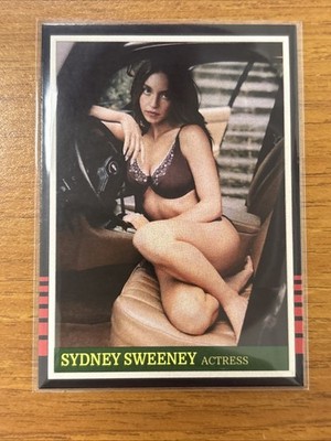 Sydney Sweeney Custom Trading Card Bra Front Seat Pose