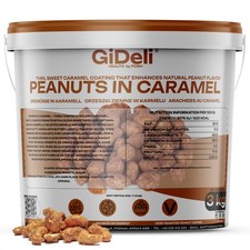 Cacahuetes cocidos 3kg Caramelo Dulce Crujiente Snack Fiesta Gastronomía GiDeli
