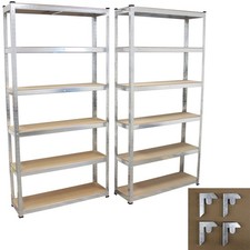 Schwerlastregal Steckregal Kellerregal 200x100x30 Aktenregal Lagerregal 2er Set