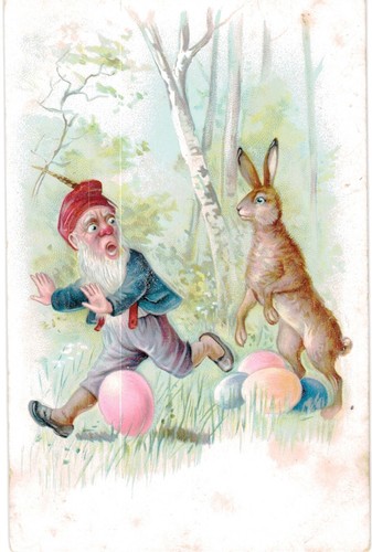 Coniglietto pasquale gnomo RUns da coniglio 1910