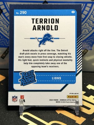 2024 Panini NFL Donruss Optic - Terrion Arnold Blue Hyper