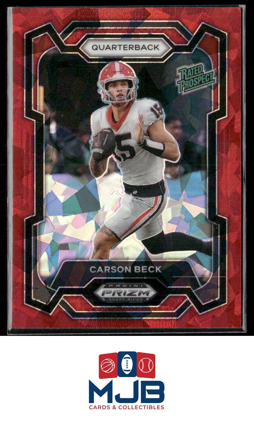 2024 Panini Prizm Draft Picks Carson Beck Red Ice #130 Georgia Bulldogs