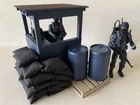 GI Joe Classified Firebase Ryan 1/12 Cobra Checkpoint Set W/ Sandbags Drums New