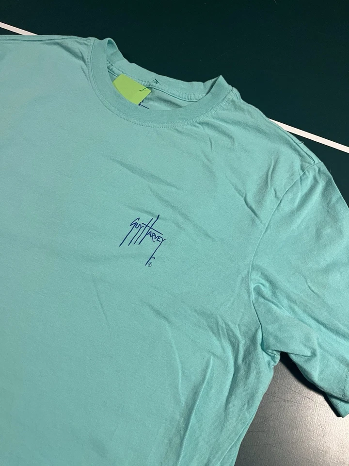 Camiseta Guy Harvey Ocean Fish Arte Estampado Gráfico XL Verde azulado Naturaleza Playa Aire Libre  Foto 2 de 4