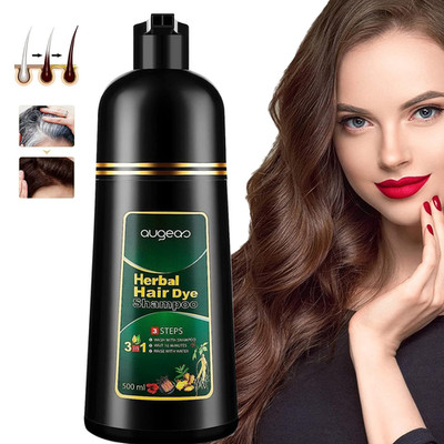 Hair Dye Brown Color Shampoo for Hair Instant 3 in 1 Herba Natural Herbal Dye