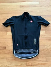 Castelli Full Zip Short Sleeve Cycling Jersey Size Large Black BRAND NEW No Tags