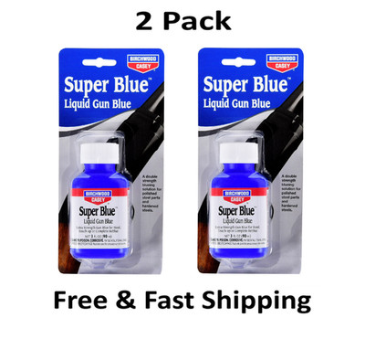 Birchwood Casey SUPER BLUE Liquid Gun Blue FOR BLUEING POLISHED STEELS ( 2 Pack)
