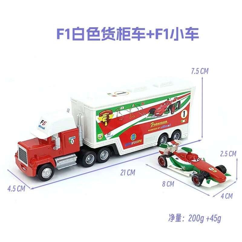 Disney Pixar Cars Mack Truck & Lightning McQueen Diecast Metal 2-Pack Toy Set