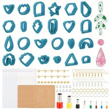1set Earring Making Finding Kit Including Star Leaf Shell Fire Plastic
