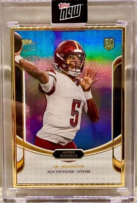 JERSEY # MATCH! 2024 Topps Now Rookie Jayden Daniels Gold 5/75! WSH RC (1/1)!