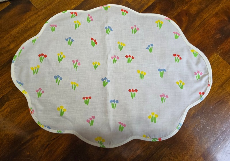 Spring and Summer Flowers - Cotton Placemats, Set of 12 - Excellent Condition