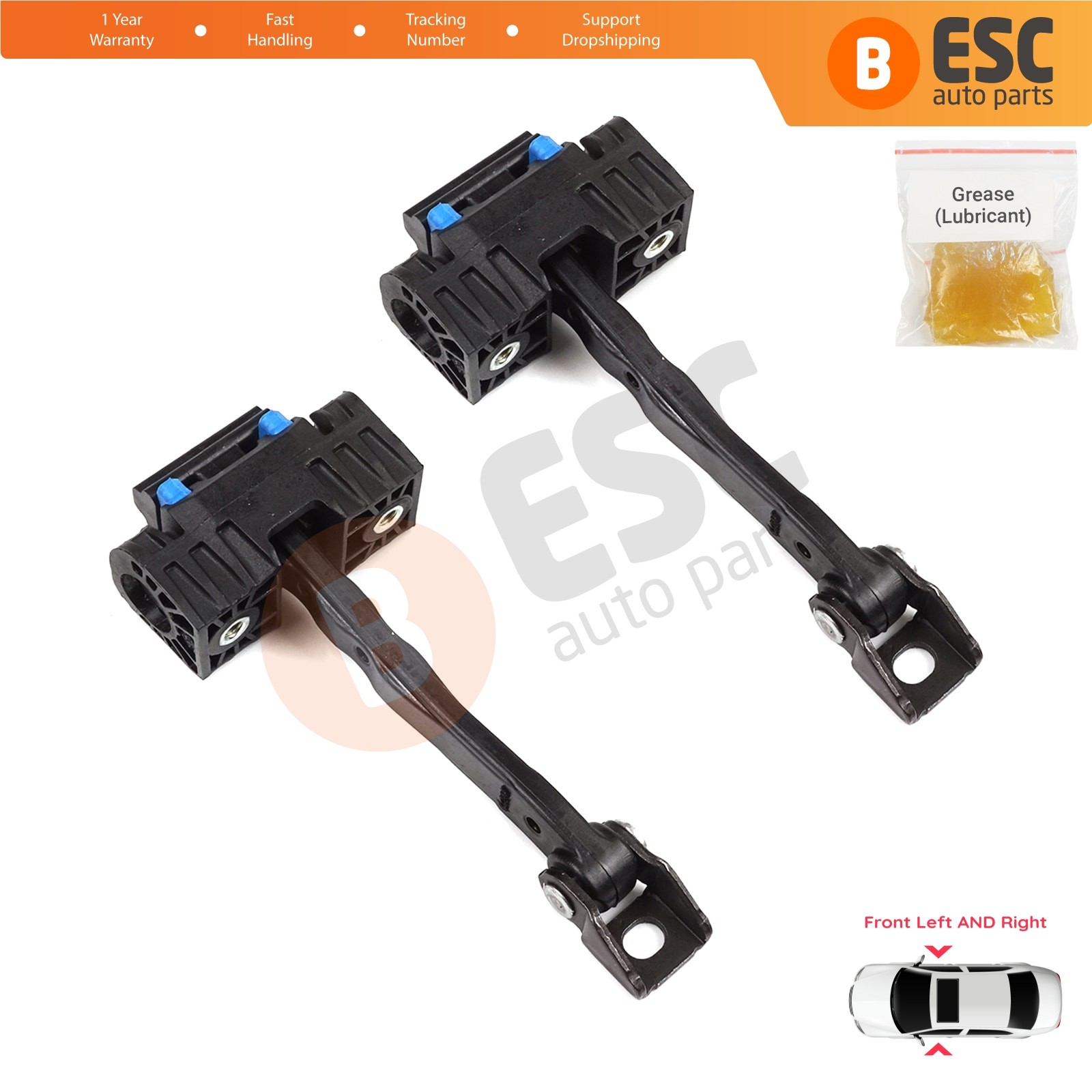 2X Door Hinge Stop Check Limiter for Mini Cooper MK3 F56 F57 2013-2024 3-Door