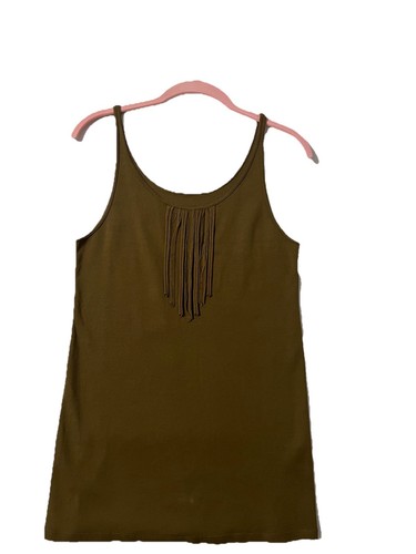 Eileen Fisher Tank Top Women Lg Olive Green Organic Cotton Wardrobe Essential - Picture 4 of 13
