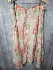 Vintage Floral Flowy Fairy Midi Skirt Plus Sz 22 Pastel Y2K Cottage Feminine USA