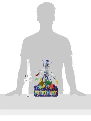 Centro de mesa Beistle Happy Retirement 13 pulgadas multicolor decoración de fiesta Foto 2 de 4