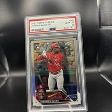 2023 Topps Chrome 209 Jordan Walker PSA 10 GEM MT RC Rookie St. Louis Cardinals
