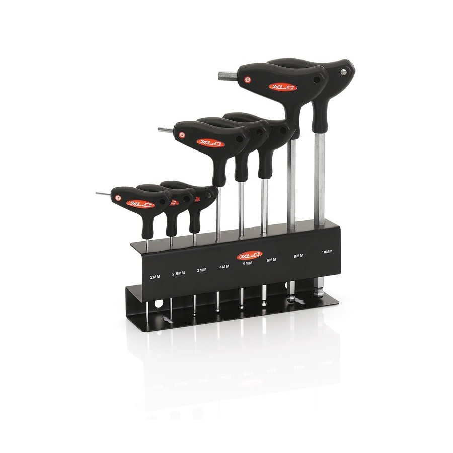 set di chiavi brugola dt to-ab01 2/2,5/3/4/5/6/8/10mm, con espositore XLC bici a