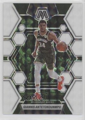 2022-23 Panini Mosaic White Mosaic Prizm 24/25 Giannis Antetokounmpo #15 09br