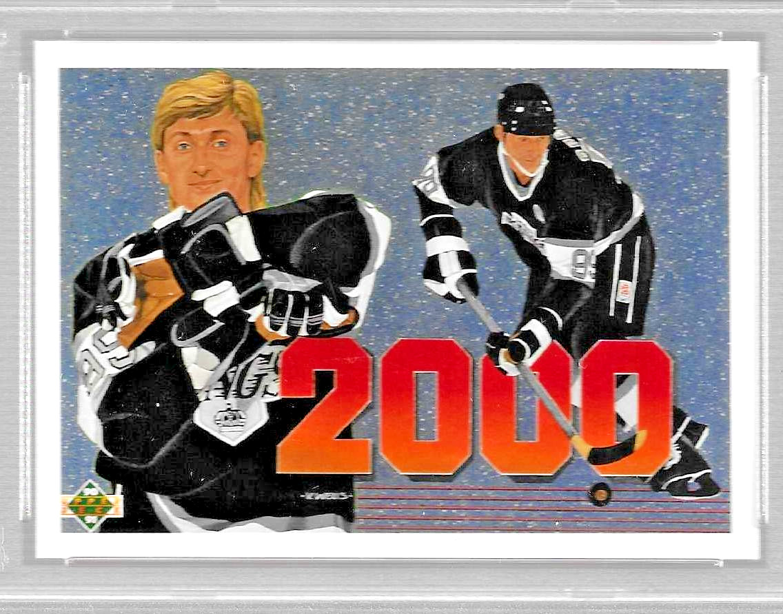 1990 UPPER DECK FRENCH HOCKEY CARD #545 HOF WAYNE GRETZKY PSA 10 NHL 2000 POINTS view 3