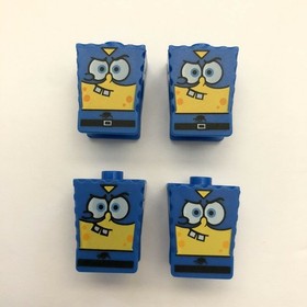 4 Lego SpongeBob SquarePants Minifigure 3815 Super Hero Head Only 54872pb09
