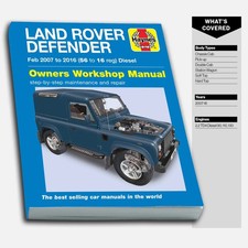 Land Rover Defender Diesel (Feb 2007-2016) 56 to 16 Haynes Repair Manual