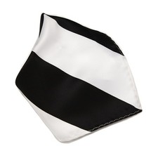 BLACK and WHITE Stripes Design Handkerchief Pocket Square Hanky