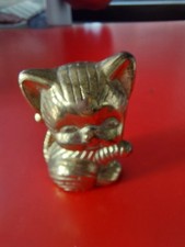 Fermacarte Vintage Anni 70/80 gattino in ottone