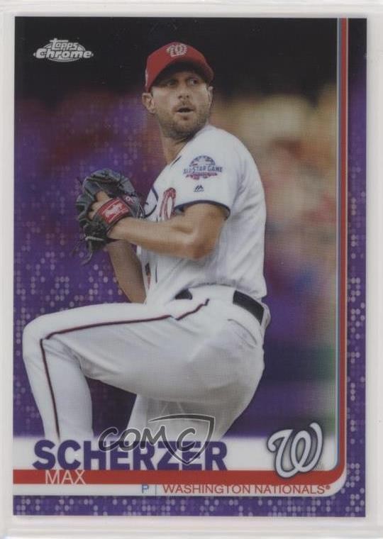 2019 Topps Chrome Purple Refractor 250/299 Max Scherzer #140 1u6