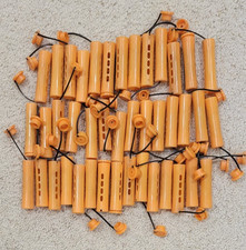 Vintage Lot of 42 Plastic EZ Cold Wave Rods Rollers Hair Curlers   Orange