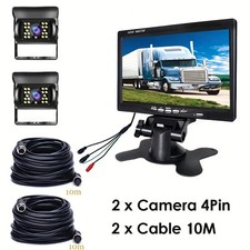 7'' Backup Camera and Monitor Kit System Back Parking Night Vision For Truck RV.