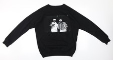 Mens UK Size M BIG Black Pullover Jumper