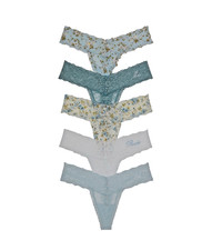 Victorias Secret Bridal Collection Lace and Embriodered Thong Panty Bundle Sz L