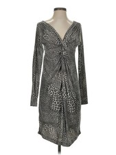 Norma Kamali for Walmart Women Gray Casual Dress XS