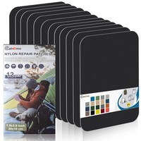 Nylon Reparatur Patches Wasserdicht Selbstklebend Jacken Zelte Flicken 12 StüCk