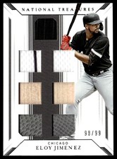2019 National Treasures Game Gear Material Eloy Jimenez 98/99 Chicago White Sox
