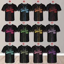 Personalized Team Name  Number Baseball Jersey - Adults Kids and Youth