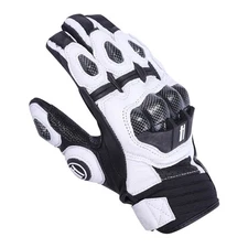 Harssidanzar Breathable Leather Motorcycle Gloves Touchscreen for Men Women K...