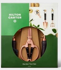 Hilton Carter Garden Tool Kit 3PC  Shovel Pruner Cultivator Rust Resistant NEW