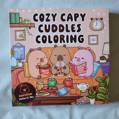 Cozy Capy Cuddles Coloring: Kawaii Capybara Coloring Book: Adorable Animal Desig