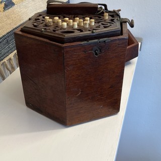 C. Jones Anglo Concertina 24 Button MPN 350 w/ Wooden Case & Key Vintage